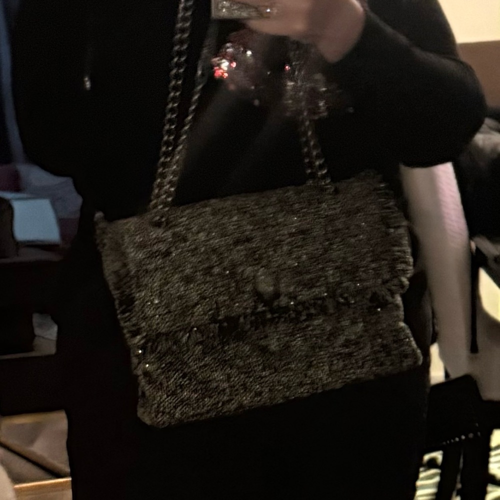 Kurt Geiger Chic Black Tweed Women's Bag - Picture 8 of 8